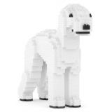 Jekca - Bedlington Terrier 01 - Lego - Sculpture - Construction - 4D - Brick Animals - Toys