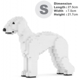 Jekca - Bedlington Terrier 01 - Lego - Sculpture - Construction - 4D - Brick Animals - Toys