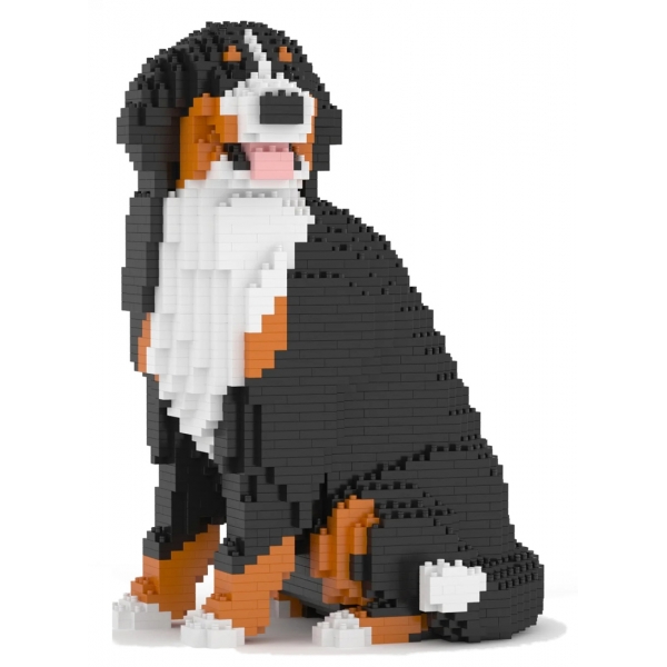 Jekca - Bernese Mountain Dog 05B (Version 2024) - Lego - Sculpture - Construction - 4D - Brick Animals - Toys