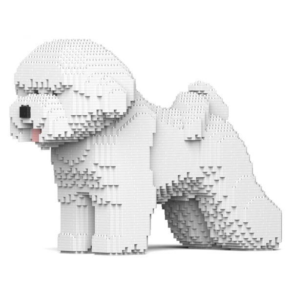 Jekca - Bichon Frise 02 - Lego - Scultura - Costruzione - 4D - Animali di Mattoncini - Toys