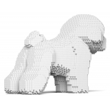 Jekca - Bichon Frise 02 - Lego - Scultura - Costruzione - 4D - Animali di Mattoncini - Toys