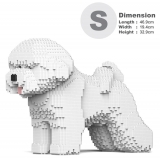 Jekca - Bichon Frise 02 - Lego - Scultura - Costruzione - 4D - Animali di Mattoncini - Toys