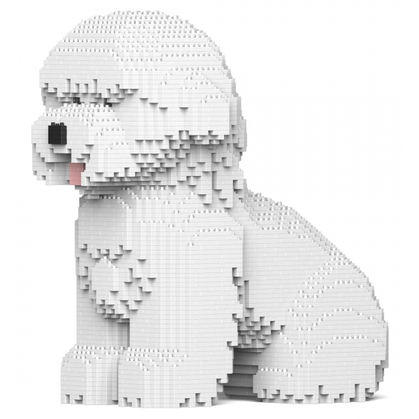 Jekca - Coton de Tulear 01 - Lego - Scultura - Costruzione - 4D - Animali di Mattoncini - Toys