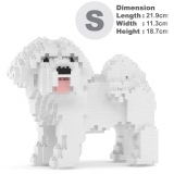 Jekca - Coton de Tulear 01 - Lego - Sculpture - Construction - 4D - Brick Animals - Toys