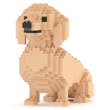 Jekca - Dachshund 03-M03 - Lego - Sculpture - Construction - 4D - Brick Animals - Toys