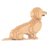 Jekca - Dachshund 03-M03 - Lego - Sculpture - Construction - 4D - Brick Animals - Toys