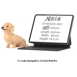 Jekca - Dachshund 03-M03 - Lego - Sculpture - Construction - 4D - Brick Animals - Toys