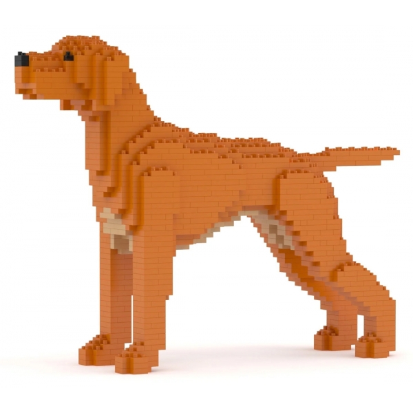 Jekca - Hungarian Vizsla 01 - Lego - Sculpture - Construction - 4D - Brick Animals - Toys