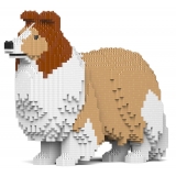 Jekca - Shetland Sheepdog 02-M01 - Lego - Scultura - Costruzione - 4D - Animali di Mattoncini - Toys