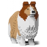 Jekca - Shetland Sheepdog 02-M01 - Lego - Sculpture - Construction - 4D - Brick Animals - Toys