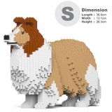 Jekca - Shetland Sheepdog 02-M01 - Lego - Sculpture - Construction - 4D - Brick Animals - Toys