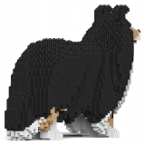 Jekca - Shetland Sheepdog 02-M02 - Lego - Sculpture - Construction - 4D - Brick Animals - Toys