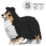 Jekca - Shetland Sheepdog 02-M02 - Lego - Sculpture - Construction - 4D - Brick Animals - Toys