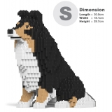 Jekca - Shetland Sheepdog 03-M02 - Lego - Scultura - Costruzione - 4D - Animali di Mattoncini - Toys