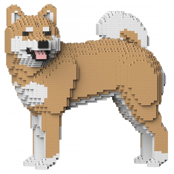 Jekca - Shiba Inu 02-M02 - Lego - Sculpture - Construction - 4D - Brick Animals - Toys