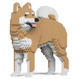 Jekca - Shiba Inu 02-M02 - Lego - Sculpture - Construction - 4D - Brick Animals - Toys