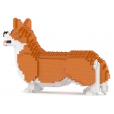 Jekca - Welsh Corgi 02-M01B (Version 2024) - Lego - Sculpture - Construction - 4D - Brick Animals - Toys