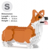 Jekca - Welsh Corgi 02-M01B (Version 2024) - Lego - Sculpture - Construction - 4D - Brick Animals - Toys