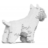 Jekca - West Highland White Terrier 02 - Lego - Sculpture - Construction - 4D - Brick Animals - Toys