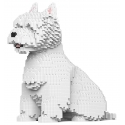 Jekca - West Highland White Terrier 03 - Lego - Sculpture - Construction - 4D - Brick Animals - Toys