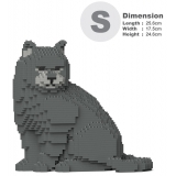 Jekca - British Shorthair Cat 01S-M01 - Lego - Sculpture - Construction - 4D - Brick Animals - Toys