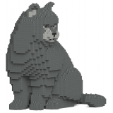 Jekca - British Shorthair Cat 01S-M01 - Lego - Scultura - Costruzione - 4D - Animali di Mattoncini - Toys