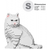 Jekca - British Shorthair Cat 01S-M02 - Lego - Sculpture - Construction - 4D - Brick Animals - Toys