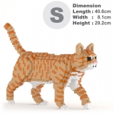 Jekca - Cat 03S-M01B - Lego - Sculpture - Construction - 4D - Brick Animals - Toys