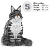 Jekca - Maine Coon 01S-M02 - Lego - Sculpture - Construction - 4D - Brick Animals - Toys