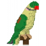 Jekca - Alexandrine Parrot 01S - Lego - Sculpture - Construction - 4D - Brick Animals - Toys