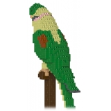 Jekca - Alexandrine Parrot 01S - Lego - Sculpture - Construction - 4D - Brick Animals - Toys