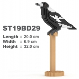 Jekca - Australian Magpie 01S - Lego - Sculpture - Construction - 4D - Brick Animals - Toys