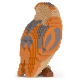 Jekca - Barn Owl 01 - Lego - Sculpture - Construction - 4D - Brick Animals - Toys