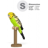 Jekca - Budgie 01S-M01 - Lego - Scultura - Costruzione - 4D - Animali di Mattoncini - Toys