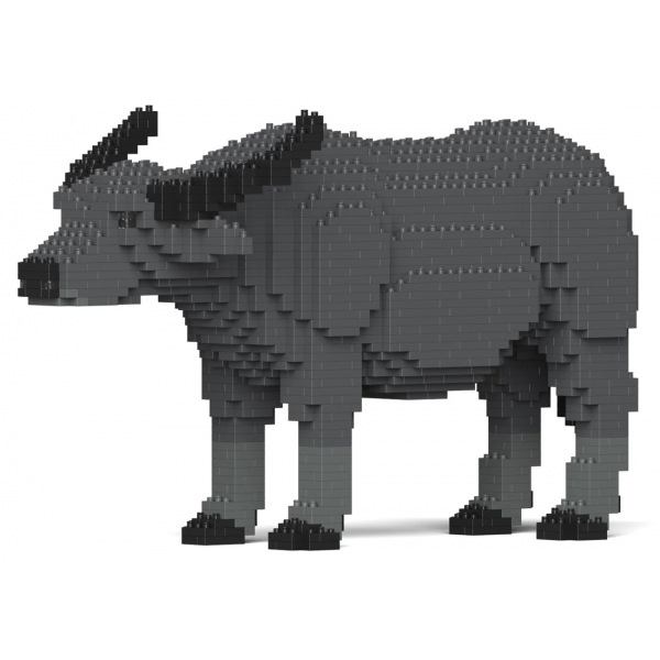 Jekca - Buffalo 01 - Lego - Scultura - Costruzione - 4D - Animali di Mattoncini - Toys