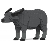 Jekca - Buffalo 01 - Lego - Sculpture - Construction - 4D - Brick Animals - Toys