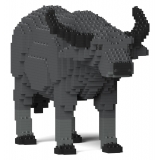 Jekca - Buffalo 01 - Lego - Sculpture - Construction - 4D - Brick Animals - Toys