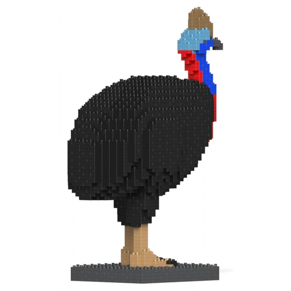 Jekca - Cassowary 01 - Lego - Sculpture - Construction - 4D - Brick Animals - Toys