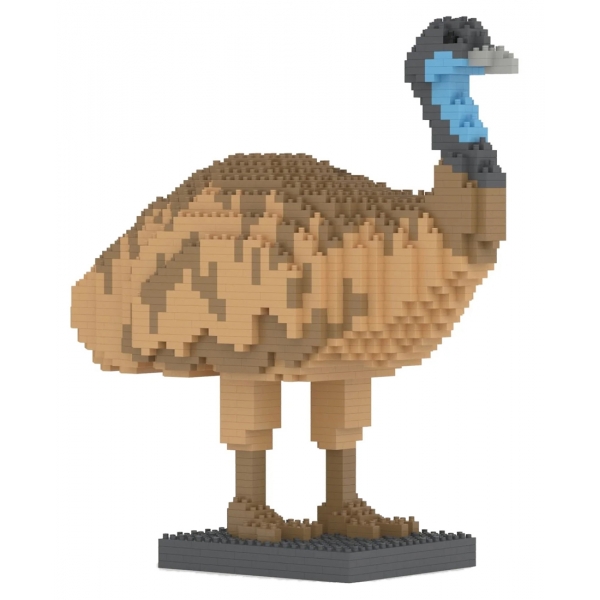 Jekca - Emu 01 - Lego - Sculpture - Construction - 4D - Brick Animals - Toys