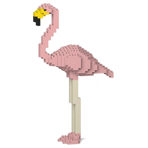 Jekca - Flamingo 01S-M02 - Lego - Scultura - Costruzione - 4D - Animali di Mattoncini - Toys