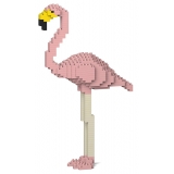 Jekca - Flamingo 01S-M02 - Lego - Sculpture - Construction - 4D - Brick Animals - Toys