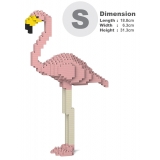 Jekca - Flamingo 01S-M02 - Lego - Sculpture - Construction - 4D - Brick Animals - Toys