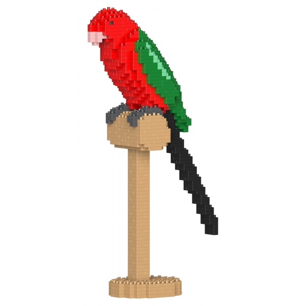 Jekca - King Parrot 01S - Lego - Scultura - Costruzione - 4D - Animali di Mattoncini - Toys