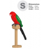 Jekca - King Parrot 01S - Lego - Scultura - Costruzione - 4D - Animali di Mattoncini - Toys