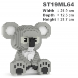 Jekca - Koala 02 - Lego - Sculpture - Construction - 4D - Brick Animals - Toys