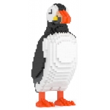 Jekca - Puffin 01 - Lego - Sculpture - Construction - 4D - Brick Animals - Toys