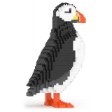 Jekca - Puffin 01 - Lego - Sculpture - Construction - 4D - Brick Animals - Toys