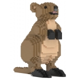 Jekca - Quokka 01 - Lego - Sculpture - Construction - 4D - Brick Animals - Toys