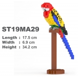 Jekca - Rosella 01S - Lego - Sculpture - Construction - 4D - Brick Animals - Toys