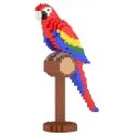 Jekca - Scarlet Macaw 01SB - Lego - Sculpture - Construction - 4D - Brick Animals - Toys